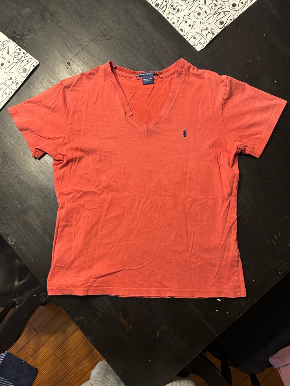 Women’s Ralph Lauren Sport Coral Crewneck Tee Size Large